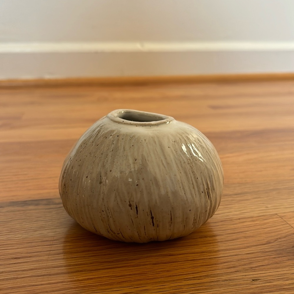 Handmade white bud vase